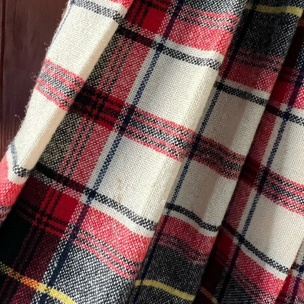 Vintage Pendleton Plaid Wool Pleated Skirt Girls 12 XXS Tartan Made in USA
